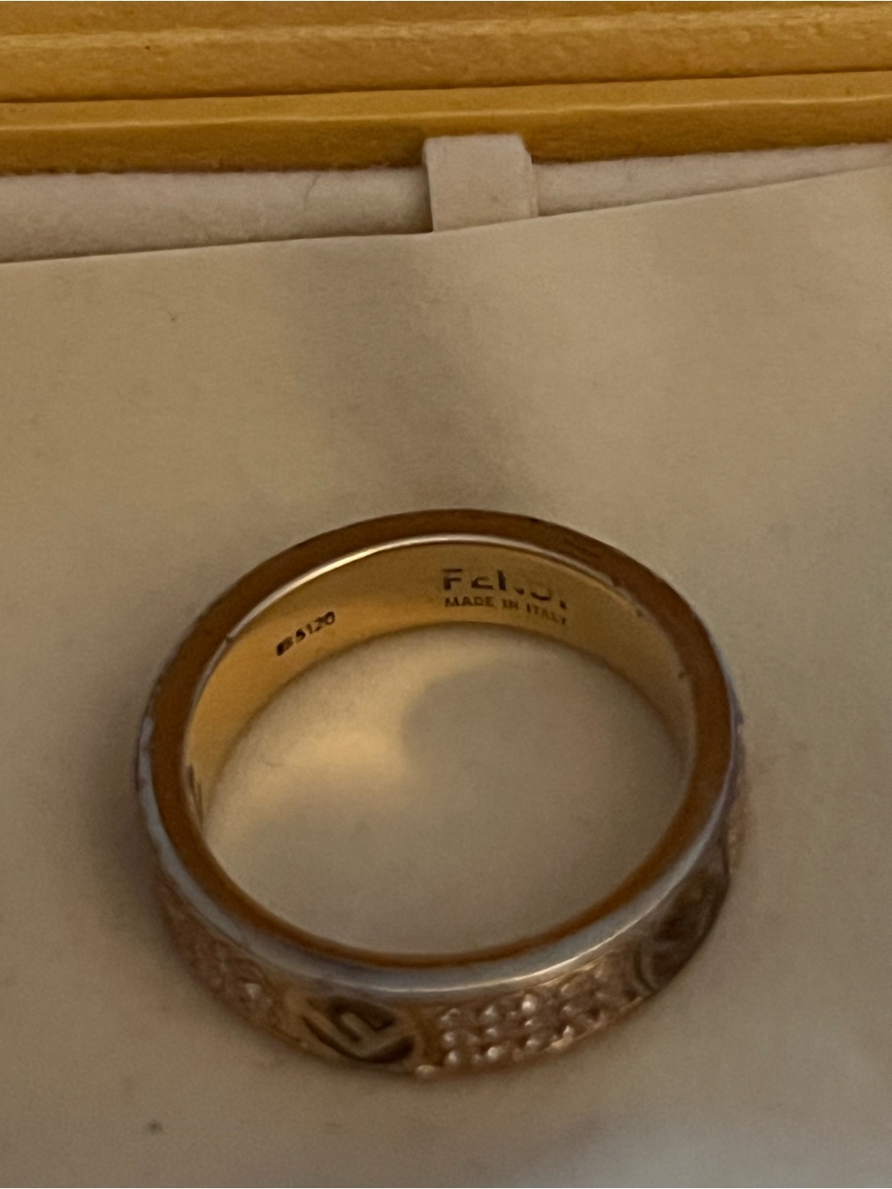 AUTH Fendi “F is Fendi” Fashion Ring SZ 8 - Picture 8 of 8